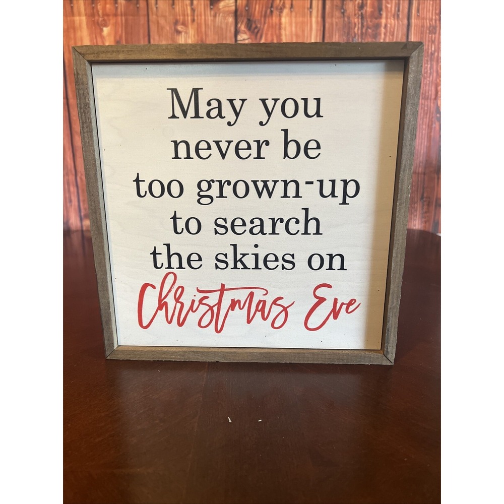 Driftless Studios Christmas Wooden Sign 10" handcrafted shelf decor